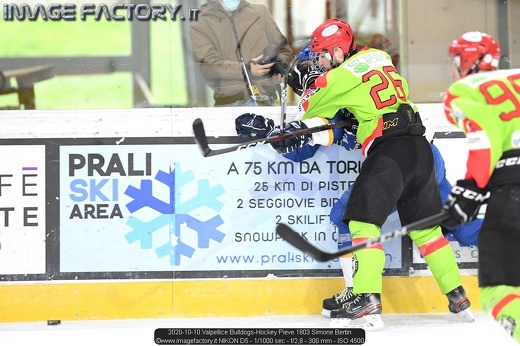 2020-10-10 Valpellice Bulldogs-Hockey Pieve 1803 Simone Bertin